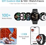 Smart Watch for Men Women, 1.27" HD Touchscreen Fitness Tracker, Bluetooth Calling, 100+ Sports Modes, Heart Rate Sleep Monitor, DIY Dial, IP68 Waterproof, Compatible with Android & iOS