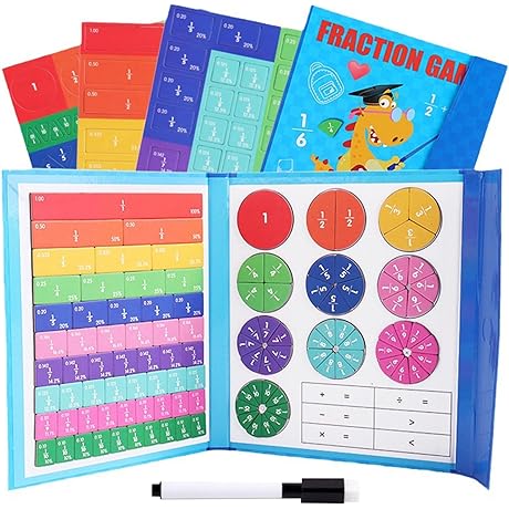 Magnetic Fraction Educational Puzzle: Engage in Hands-on Math Learning