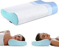 Vista 8 de Almohadas de Espuma Viscoelástica Almohada para el Cuello para Dormir, Almohada Cervical Ergonómica Almohada de Cama para Personas que Duermen