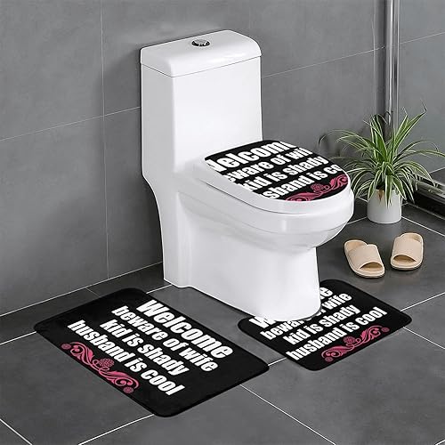 Miniatura 8 de Canarias Bathroom Rugs and Mats Sets 3 Piece, Ultra Soft Non Slip Absorbent Microfiber Bath Rugs and U-Shaped Toilet Rug, Bathroom Floor Mats