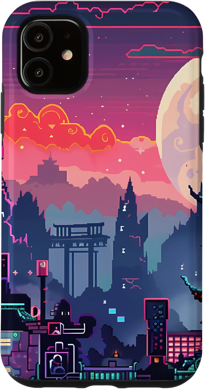 Groovy 8bit Nostalgic Gaming Artwork Case for iPhone 11