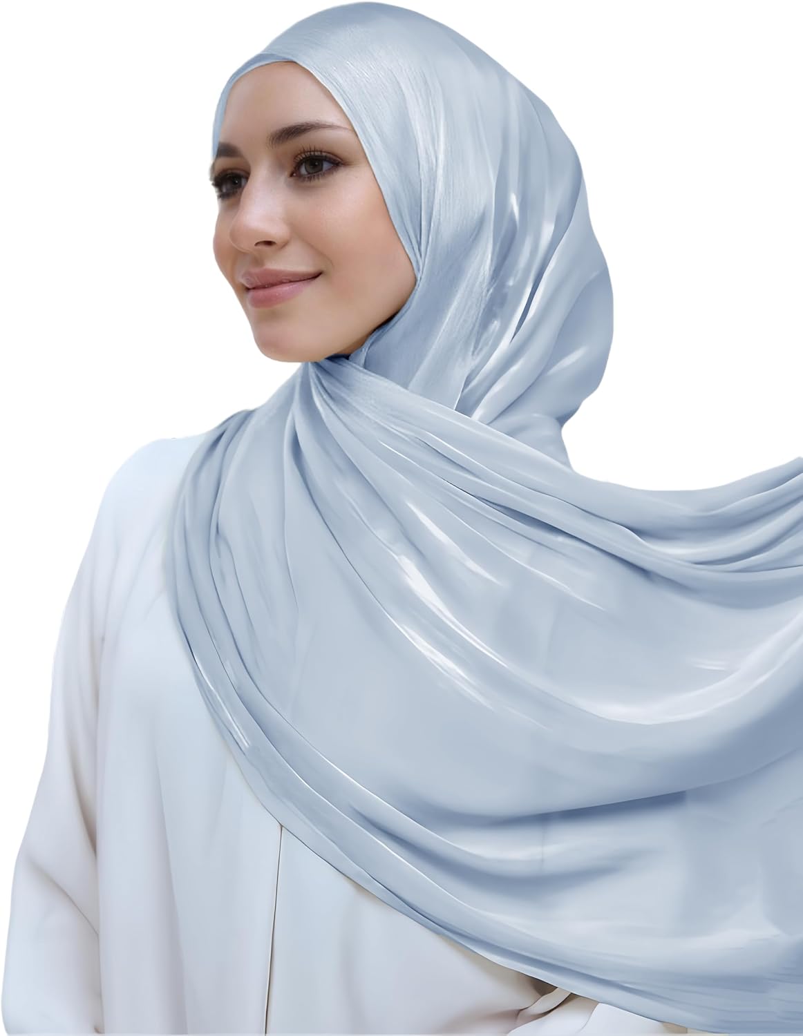 Lina & Lily Sheen Shimmer Women's Crepe Scarf Shawl Wrap Head Hijab Lightweight - Image 5