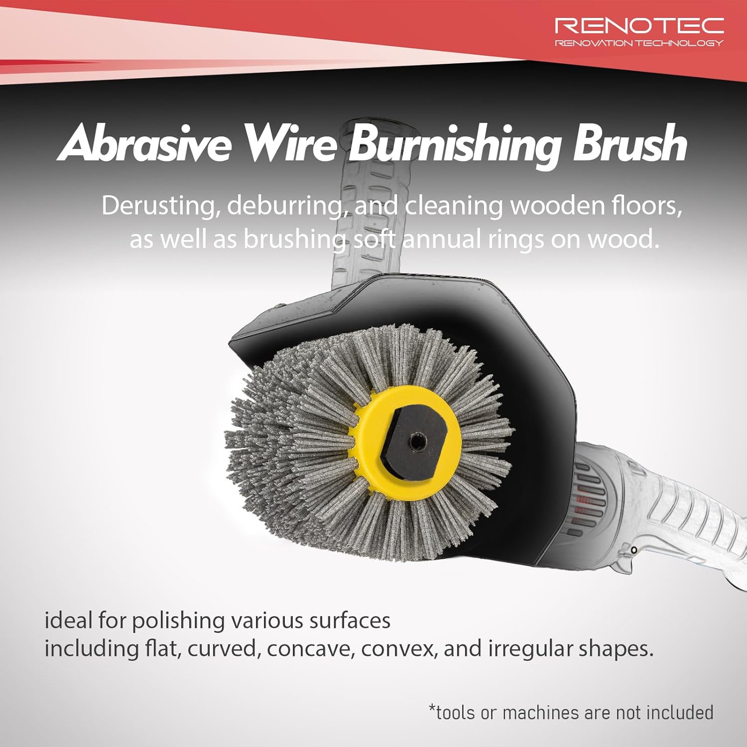 Nylon Bristle Drum, #60, Scale and Rust Stripping, 4.33" x 4", 110x100mm, for Burnishing Polishing Machine