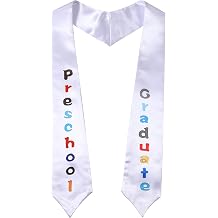 Newrara Unisex Preschool Kindergarten Printed Kids Graduation Stole Sash