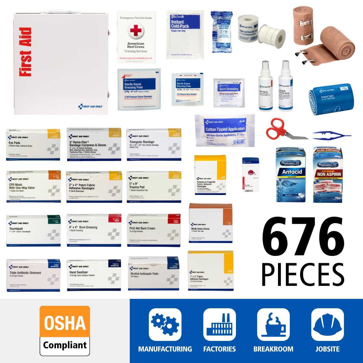 OSHA First Aid Cabinet - 150 Person Emergency Kit -2