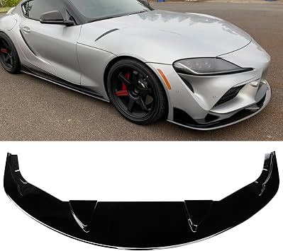 Front Chin Lip for Toyota GR Supra A90 A91 MK5 2020 2021 2022 2023 2024 2025 2026 ABS Gloss Black Front Bumper Splitter Spoiler Kit