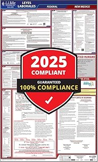 2025 New Mexico and Federal Labor Law Poster (Spanish, NM State) - OSHA Compliant All-in-One Laminated Poster, J. J. Keller & Associates, Inc.