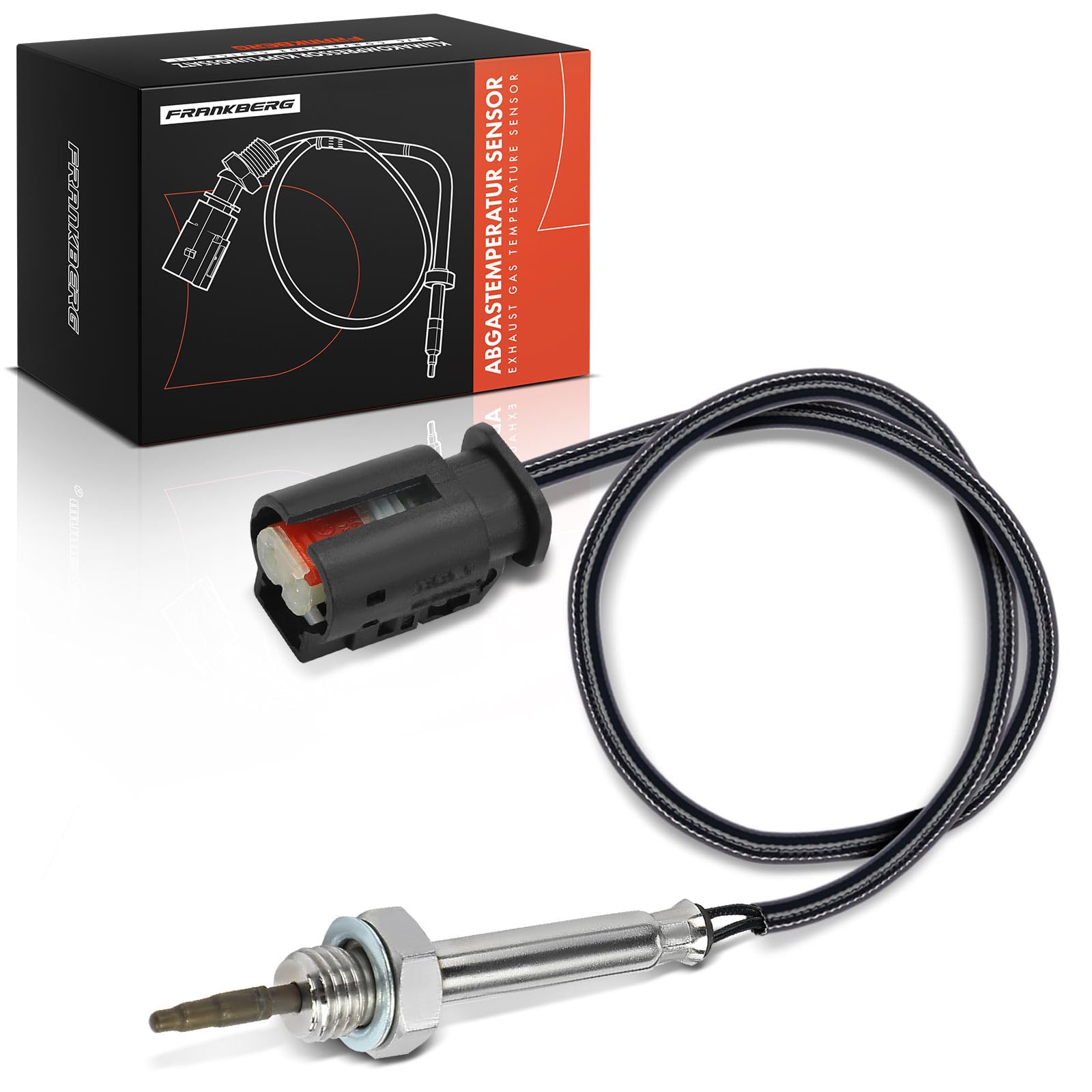 Frankberg Sensore temperatura gas di scarico Dopo la valvola EGR 2-Poli Compatibile con Serie 1 F20 F21 Serie 3 E90 E91 E92 E93 Serie 5 F10 F11 Serie 7 G11 G12 X1 E84 X3 F25 X4 F26 X5 13628490101