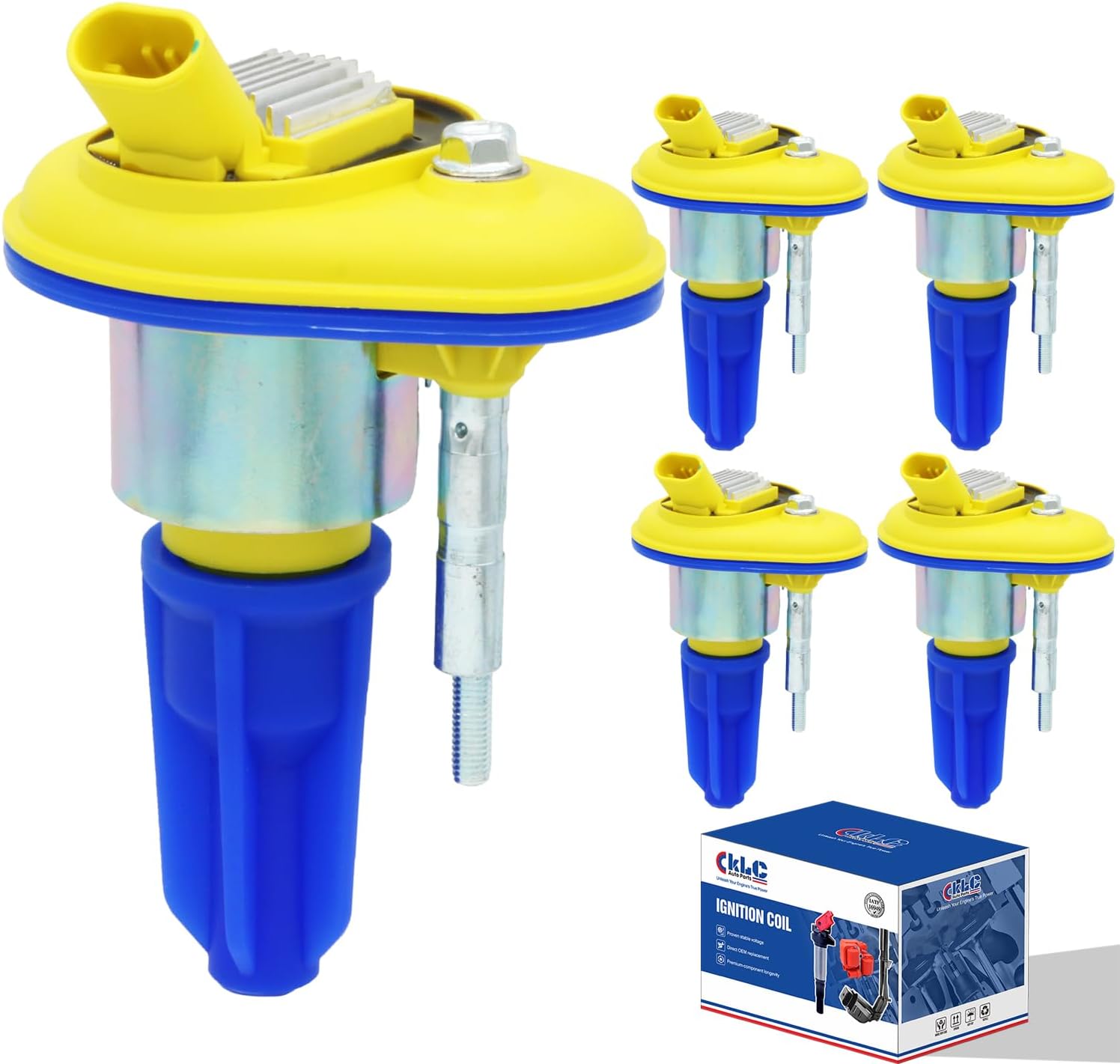 KLC Set of 5 Performance Ignition Coil UF303 12568062 Compatible with Chevy GMC Isuzu Hummer Saab Buick Trailblazer Envoy Rainer Colorado Canyon Ascender i-280 i-290 i-350 9-7x H3 2.8L 2.9L 3.5L 4.2L