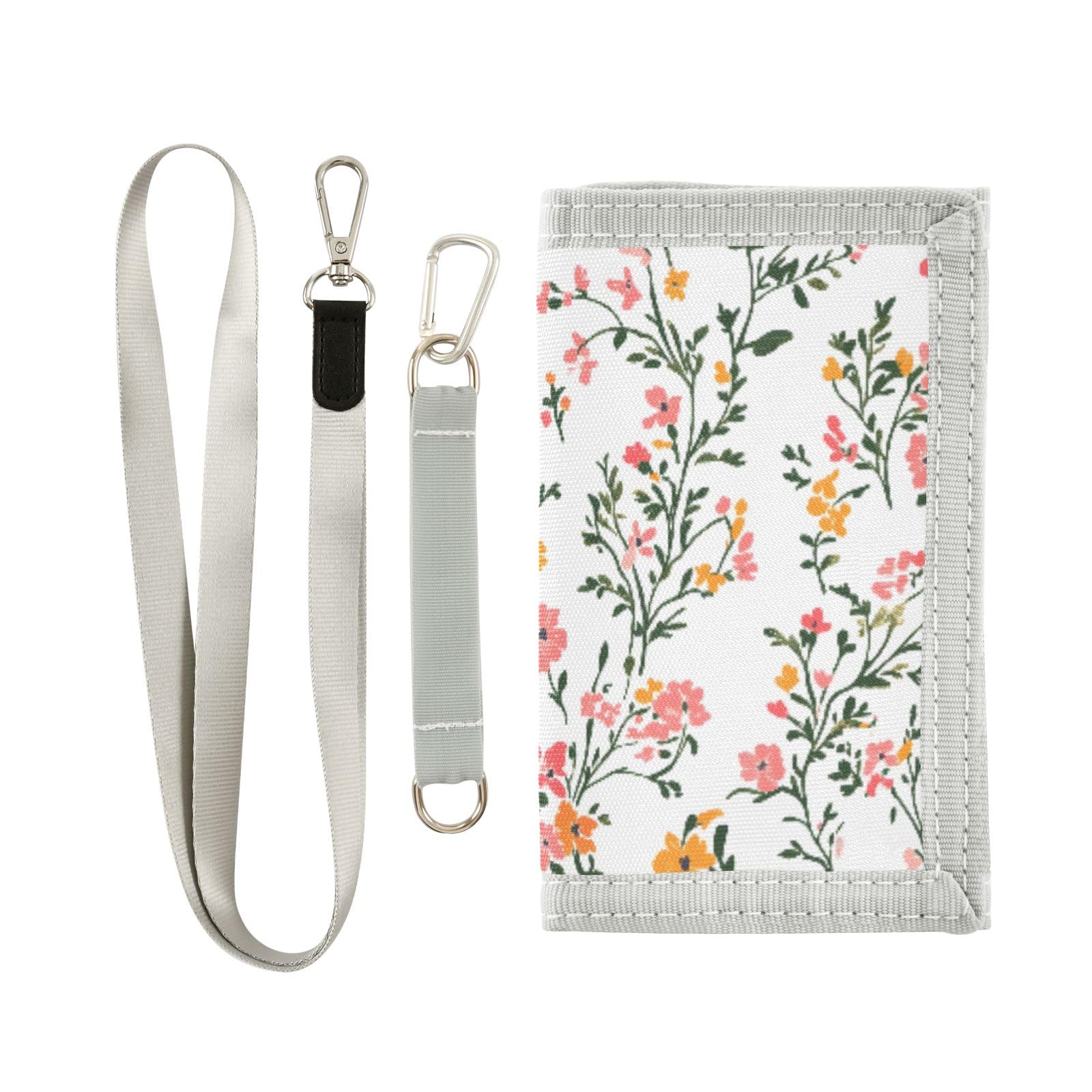 ALAZA Kids Wallets for Boys Girls Toddler Trifold Wallet Children Small Floral with Zipper Coin Pocket