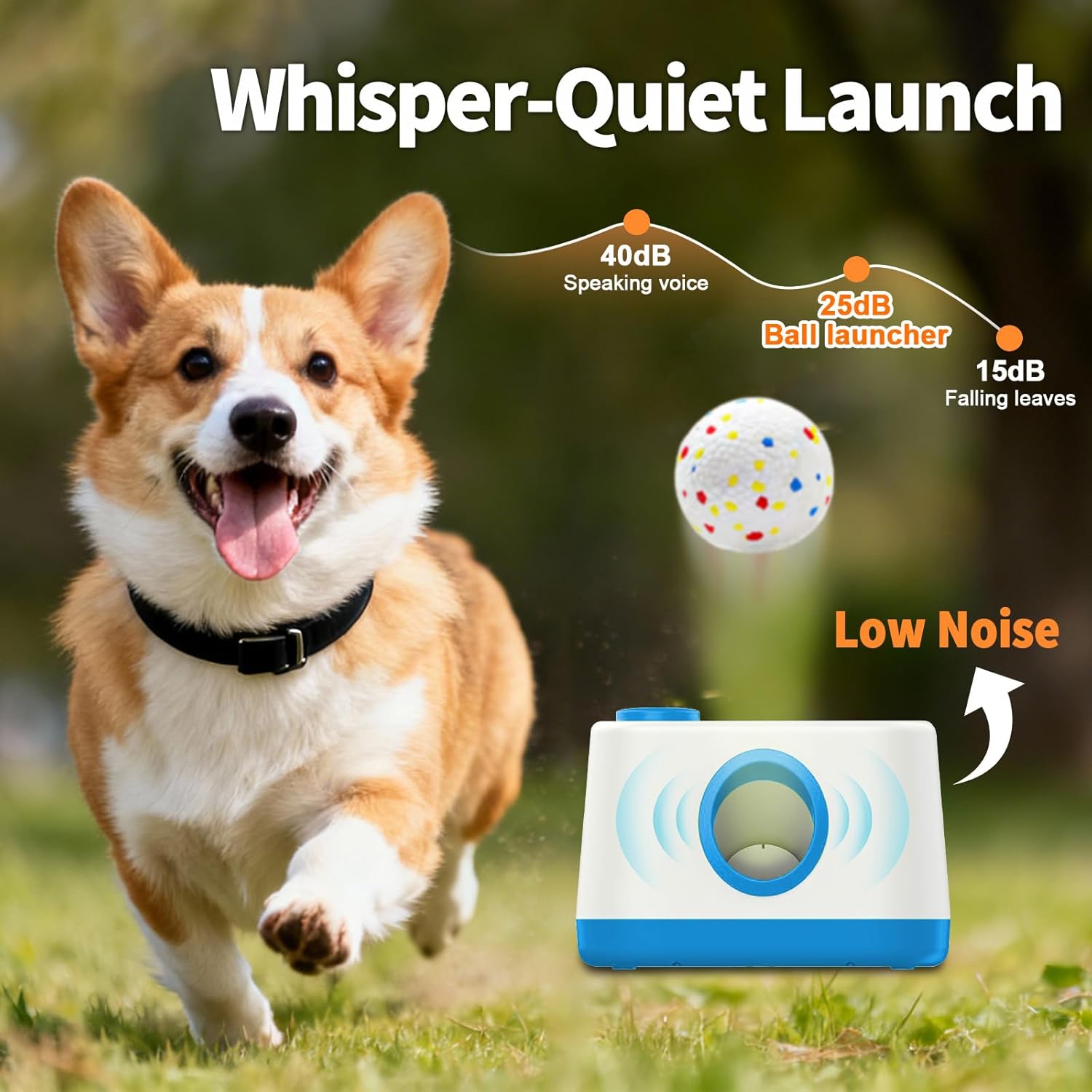 Automatic Dog Ball Launcher, Upgrade 2 in 1 Interactive 3 Adjustable Distances Dog Ball Thrower for Small Medium Large Dogs, Rechargeable Brain Training Paw-Activated Balls Launcher with 4 Balls