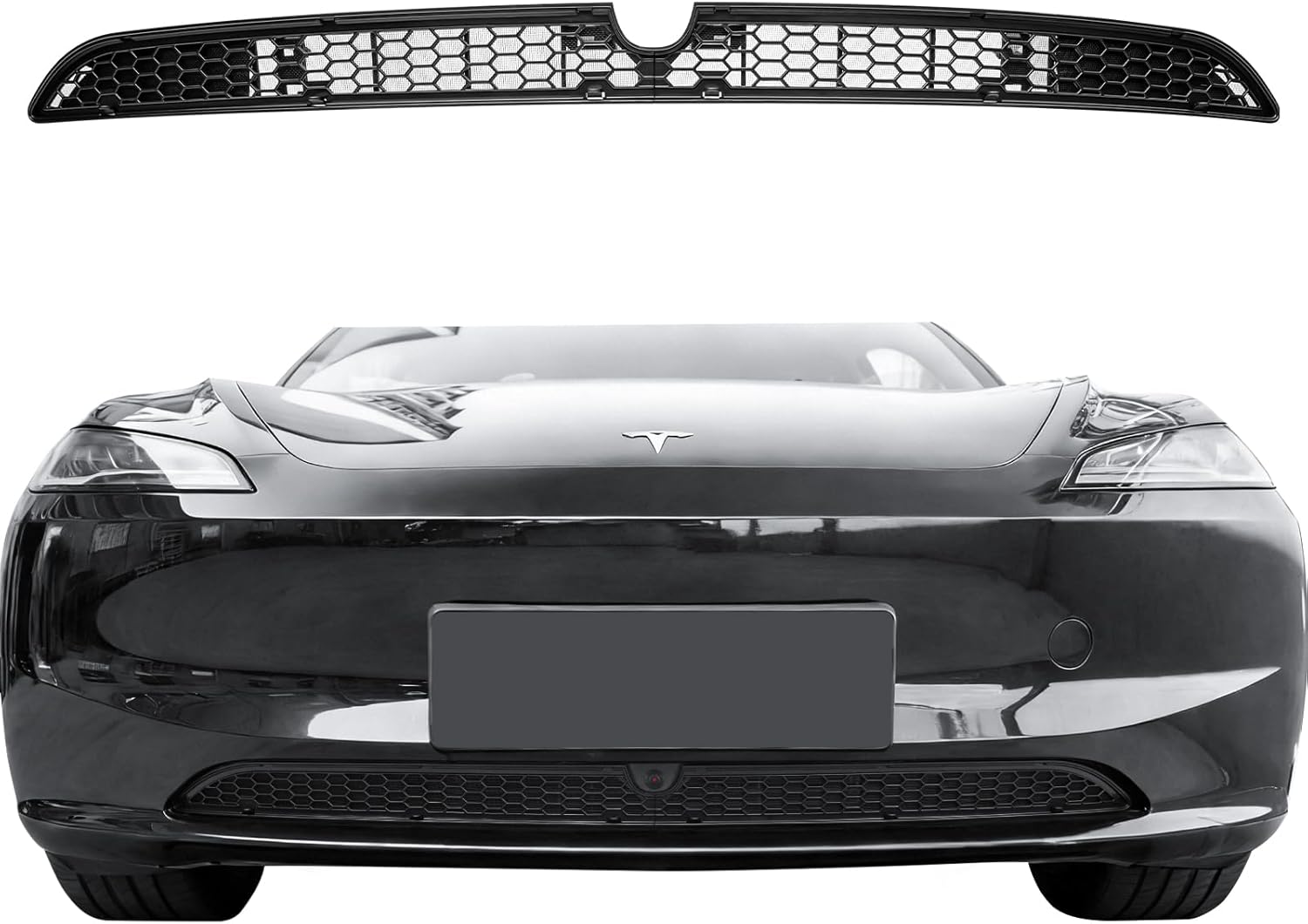 Grille Mesh Inserts for New 2026 Tesla Model 3 Highland with Front Camera Version Front Air Inlet Vent Grille Cover Replacement for Tesla Model 3 2026 Accessories (Not Fit Model 3 Performance)