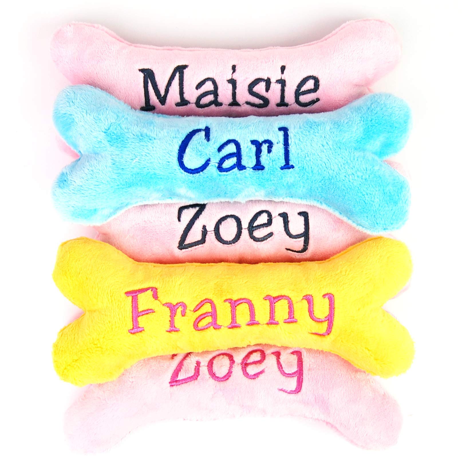 New Puppy Gift Personalized Dog Toy Bone Plush Pillow Custom Boy Girl