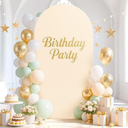 Miniatura 3 de FUHSY Cubierta de fondo de arco azul de elastano, cubierta de arco de elastano, telón de fondo elástico de 2.1 x 5 pies, cubierta de Chiara para