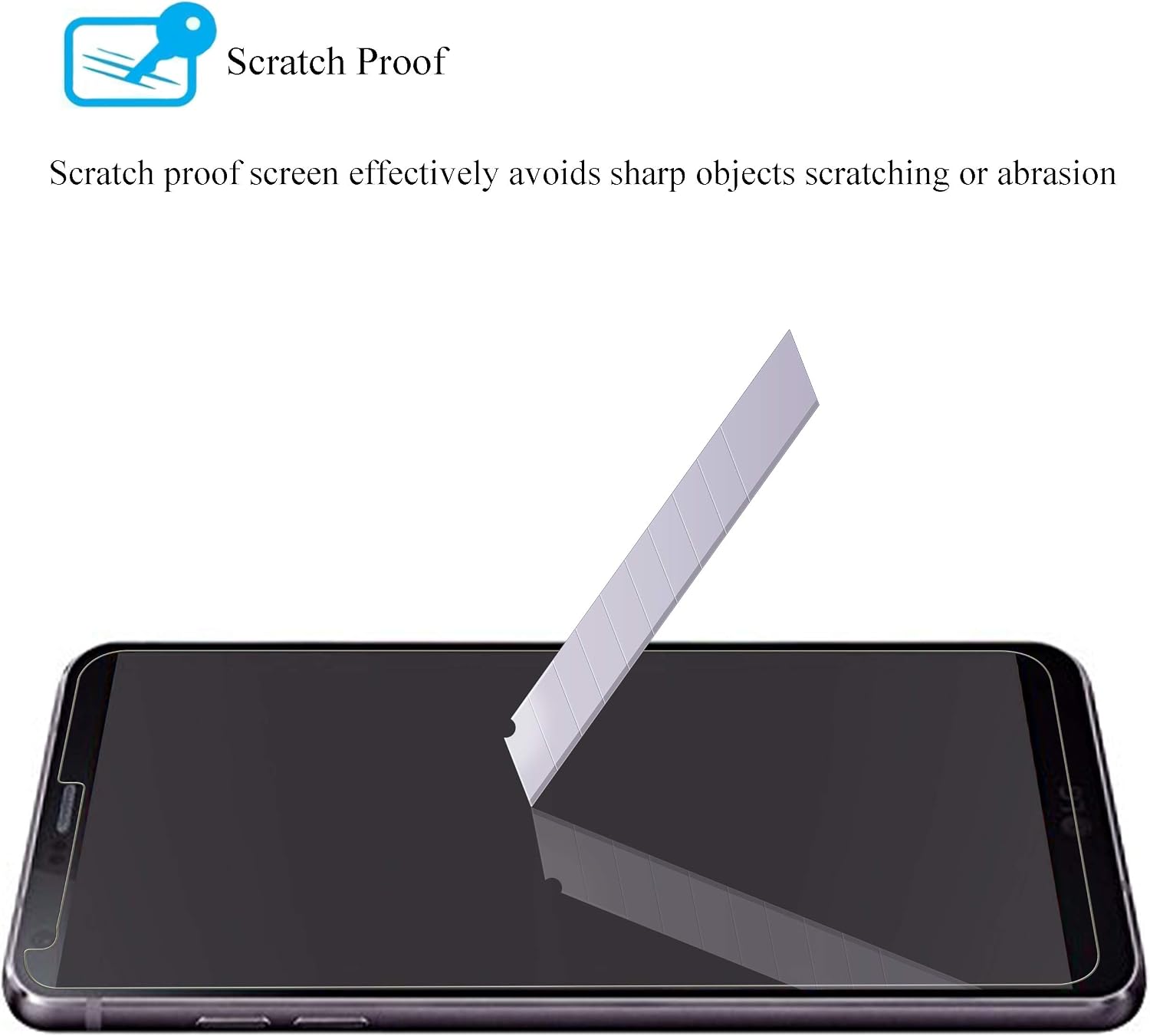 Ailun Screen Protector for LG G6 3 Pack Tempered Glass 9H Hardness 2.5D Edge Ultra Clear Transparency Anti Scratches Case Friendly Siania Retail Package