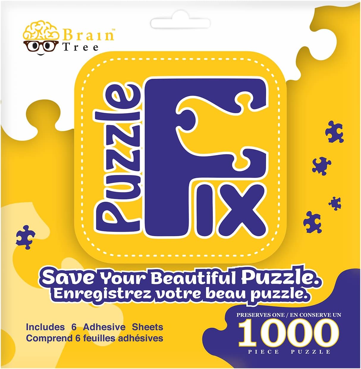 Brain Tree - Puzzle Fix - 6 Nos Puzzle Glue Sheets - Puzzle Saver - It's The Best Way to Preserve Your Finished Puzzle! Save Upto 1000 Pieces Puzzle