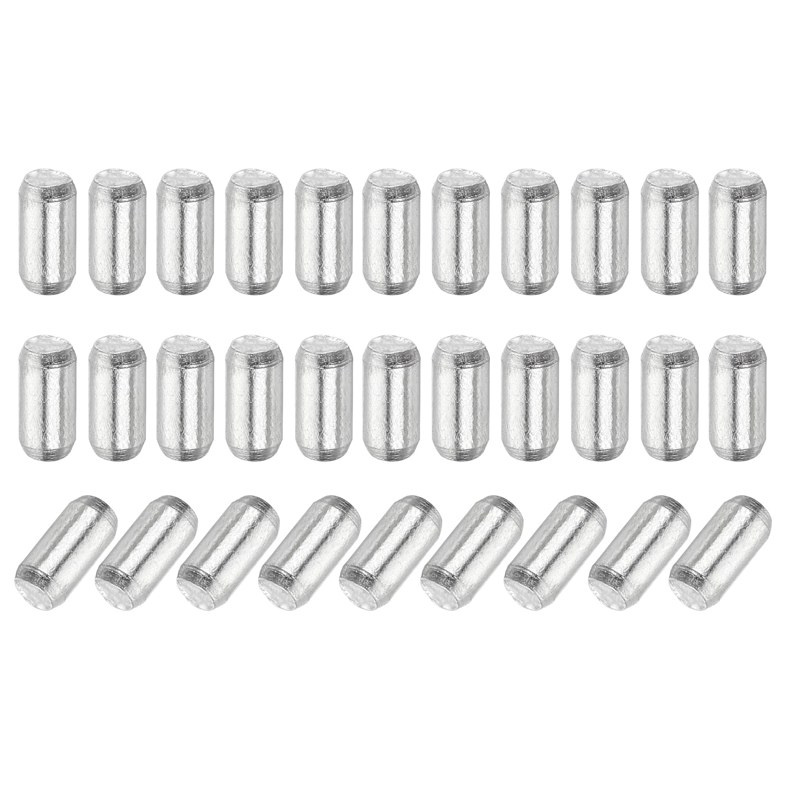 sourcing map 110Pcs Dowel Pin 2mm x 4mm Shelf Support Pin 304 Stainless Steel Shelf Pegs for Shelves Cabinets Furniture Nickel Plated, Silver Tone Plated, Silver Tone