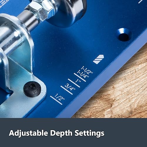 Miniatura 10 de POWERTEC 71845 Kit de plantilla de agujero de bolsillo y tornillos para carpintería  Accesorios de doble agujero de bolsillo con broca, collar de