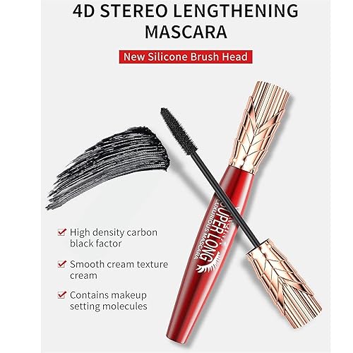 Miniatura 3 de Yanqina - Máscara de pestañas Yanqina súper larga de fibra, máscara de pestañas impermeable Yanquina, rimel de pestañas, máscara de pestañas de