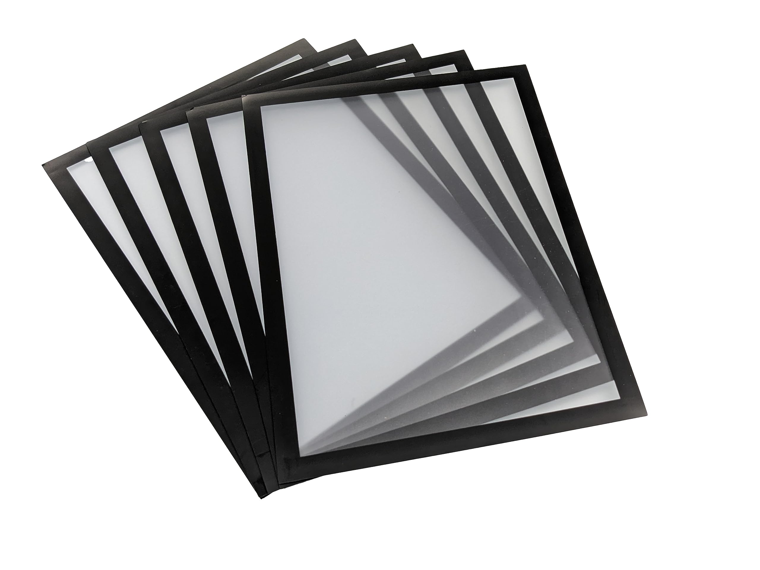 Shadow Foam Magnetic Document Holder | Pack of 5 | Internal Signage Frame | Magnetic A5, A4, A3 Sizes (Black, A5)