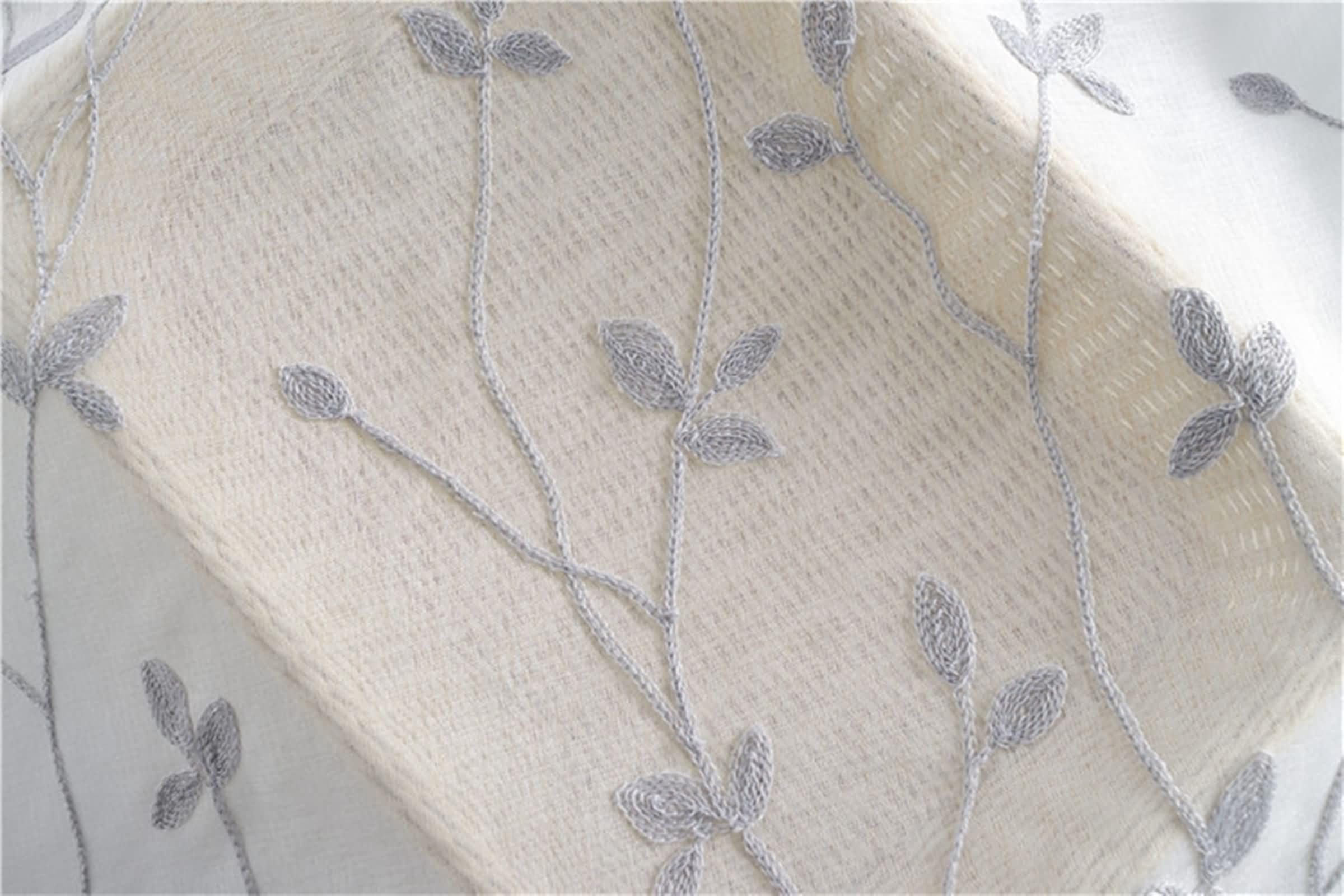 Homxi Tende Soggiorno Voile 2 Pezzi 2 x 137W x 214H CM,Tende Semioscuranti Beige Tinta Unita Tenda Occhielli