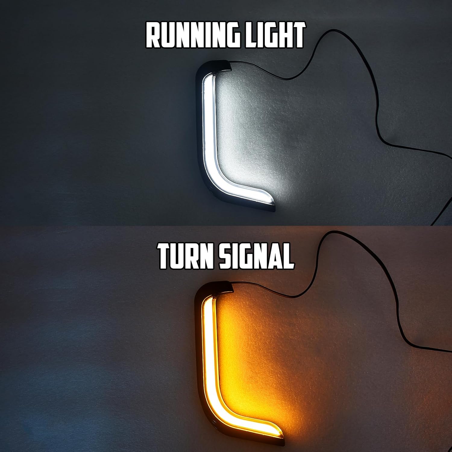 HDBUBALUS Motorcycle Lower Grills Leg Fairing Light LED Turn Signal Running Light Fit For Harley Touring Street Glide Road Glide Electra Glide FLHTK FLTRU 2006-2013 (Color: Smoke)