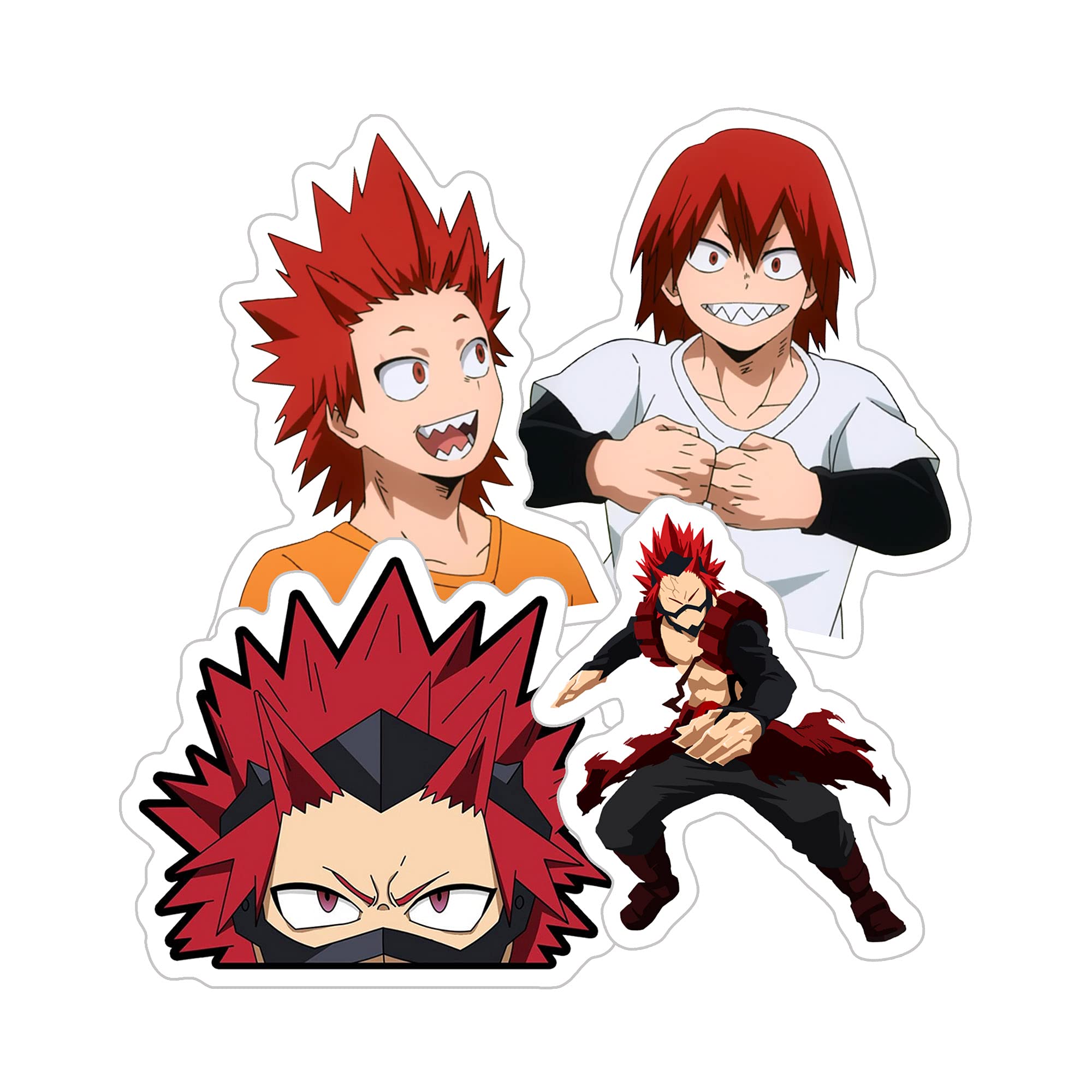 Amazon.com: Alexiss MHA Eijiro Kirishima Funny Pack 4Pcs MHA Sticker for  Phone, Laptop, Skateboard, Car, Pack 4 Pcs Size 3In : Electronics