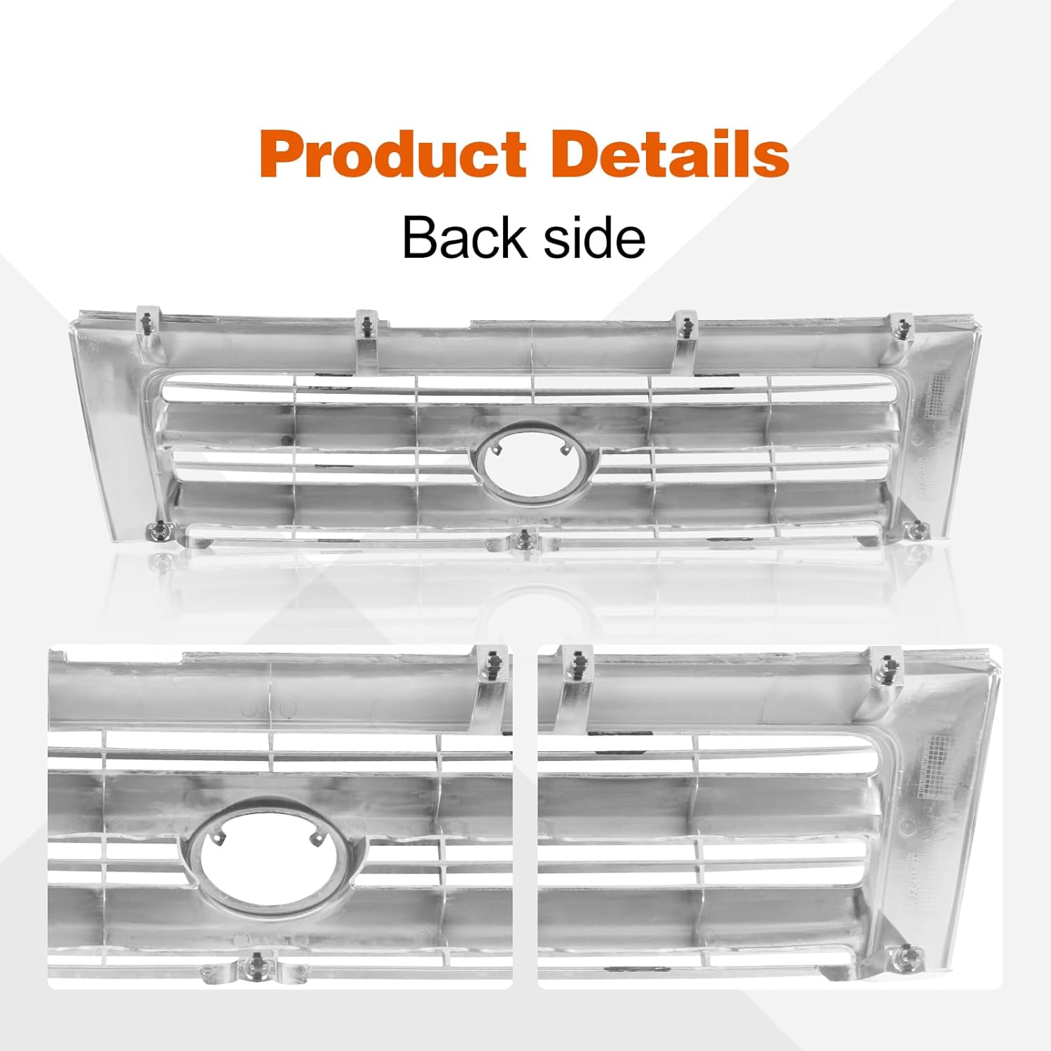 Perfit Liner Front Grille Grill Chrome Shell With Dark Argent Insert Compatible With 1998-2000 Tacoma Pickup Truck Fits TO1200213 5310004100
