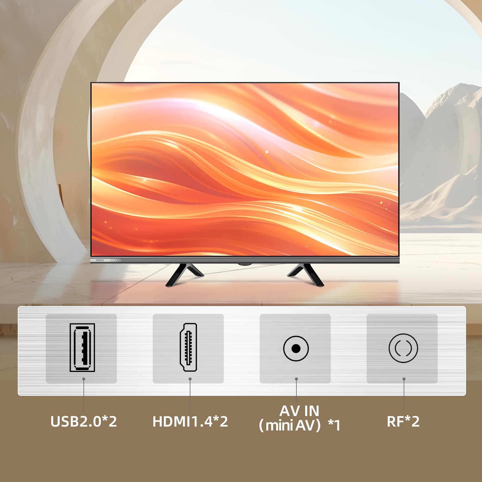 CHiQ L32M9E Téléviseur Smart 32 Pouces (80 cm), HDR10, Google TV, Tuner Triple, Dolby Audio, DBX-TV, HDMI, USB, sans Cadre en métal, Noir