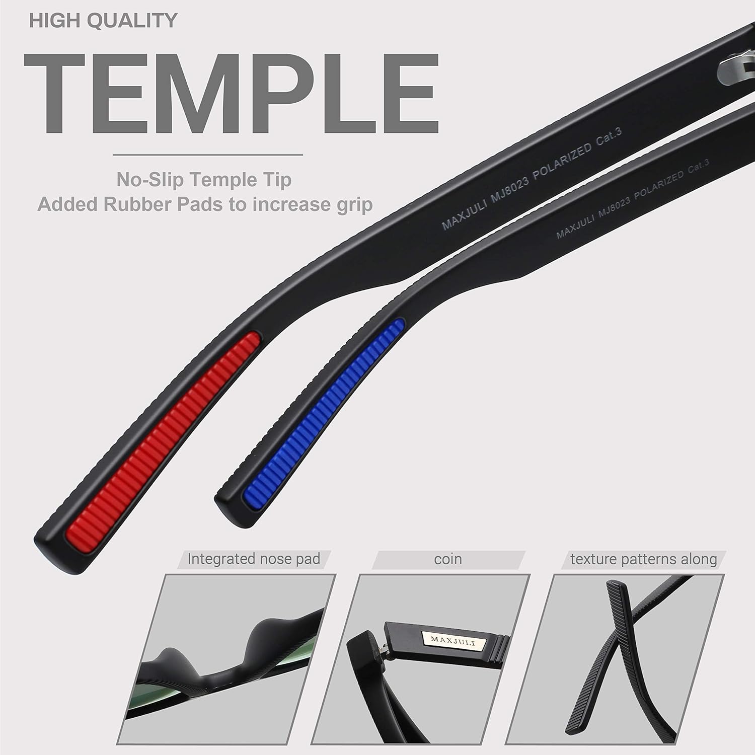 MAXJULI Polarized Sunglasses for Big Heads Men Women 8023 - Image 6