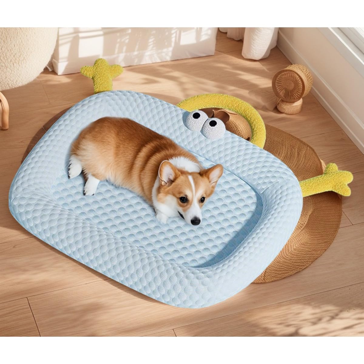 Tapis rafraîchissant pour chien contre la chaleur estivale avec base antidérapante