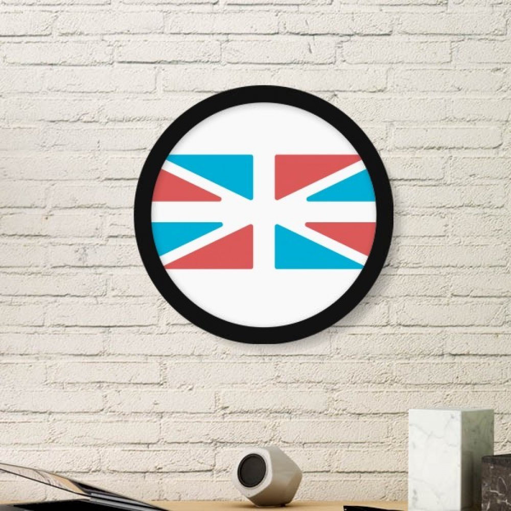 Cadre photo noir rond drapeau Royaume-Uni aquarelle peinture murale medium