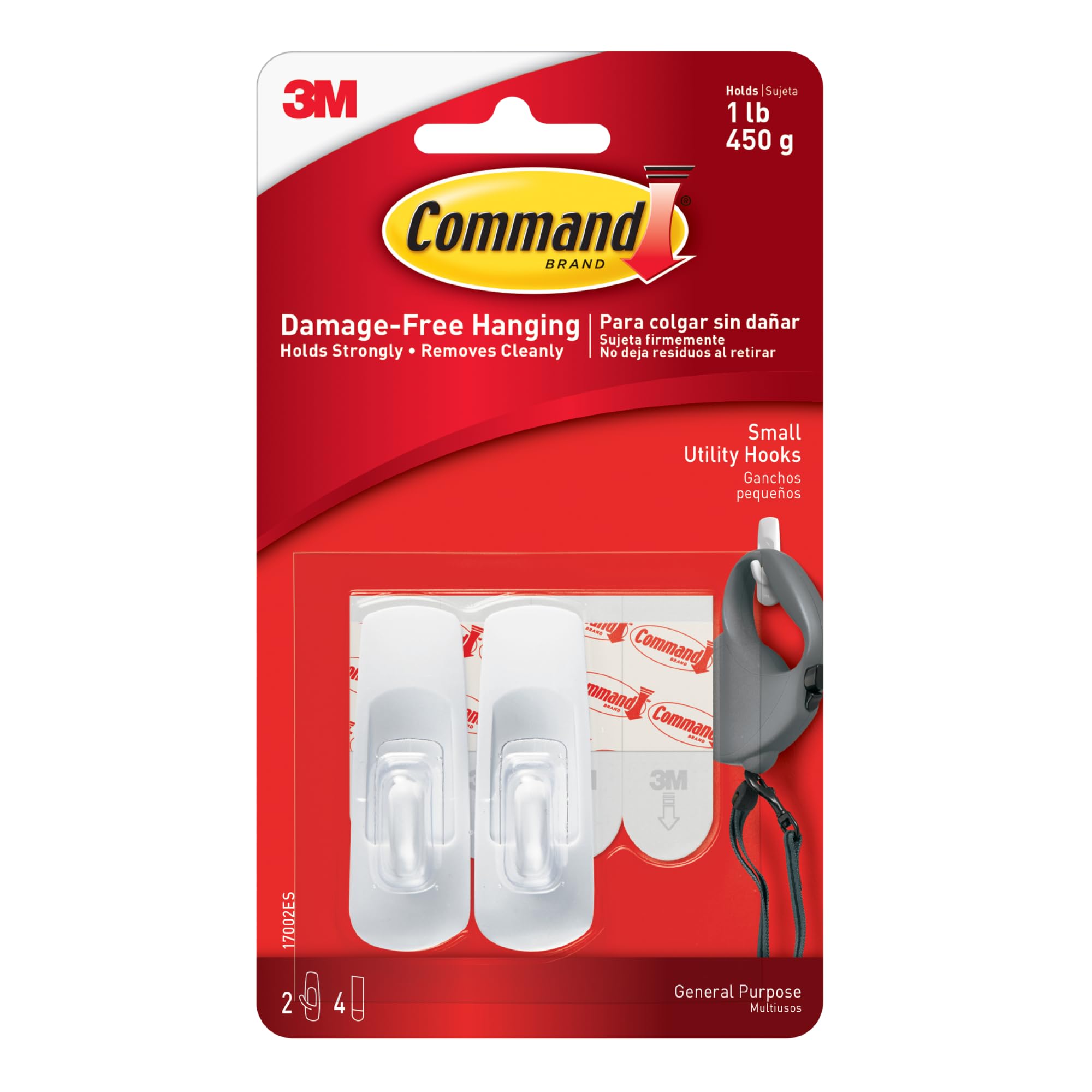 Comando pequeña utilidad Ganchos, ganchos, 6-pack