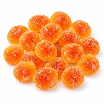 SweetGlob Sour Peach Fruit Slice Gummies, Gummy Candy, 1 lb