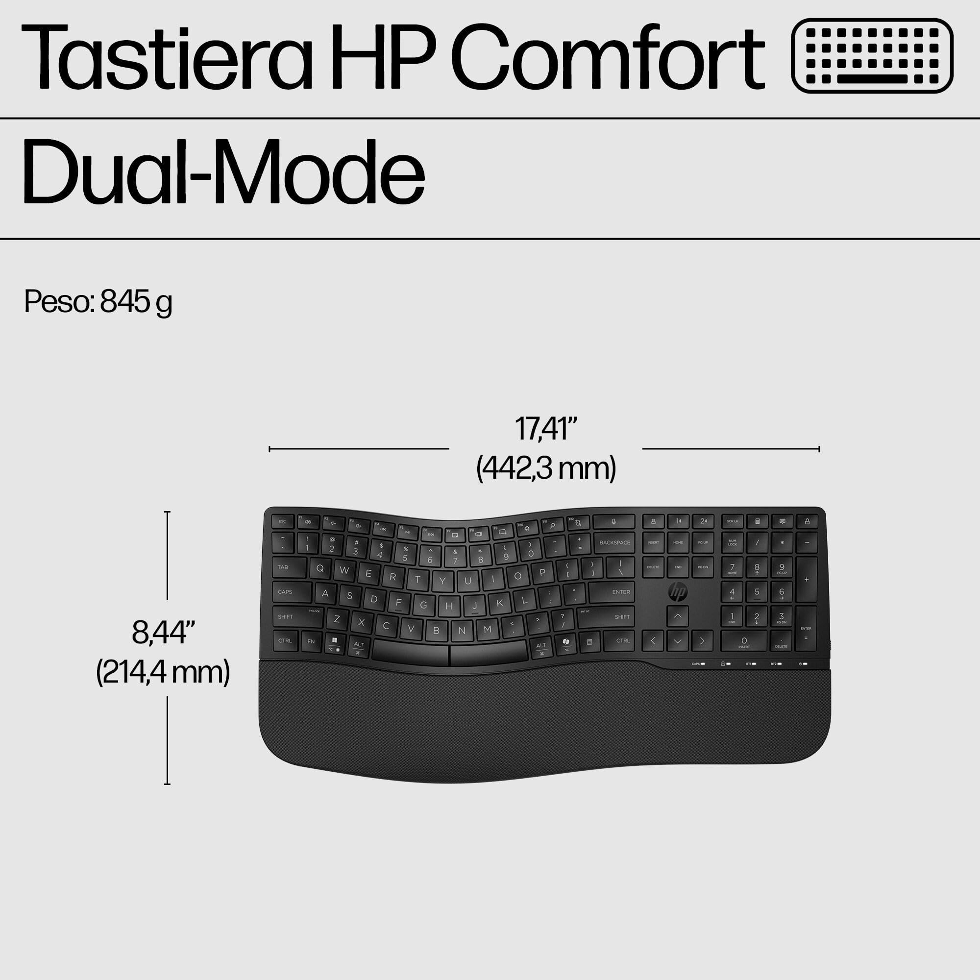 HP 680 Combo Tastiera e Mouse Wireless, 6 Tasti Programmabili, Sensore Ottico da 1200 dpi, Fino a 36 Mesi di Batteria per la Tastiera e 20 per il Mouse, Compatibile con Windows 11, Nera
