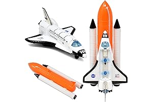Pretend Play Space Shuttle with Rocket Ship Toy for Kids