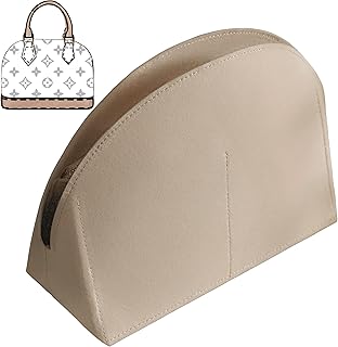 Soyizom Felt Purse Organizer Purse Insert Fits Alma BB PM Insert Tote Organizer for Women Purse Liner Purse in Purse (BB,Beige)