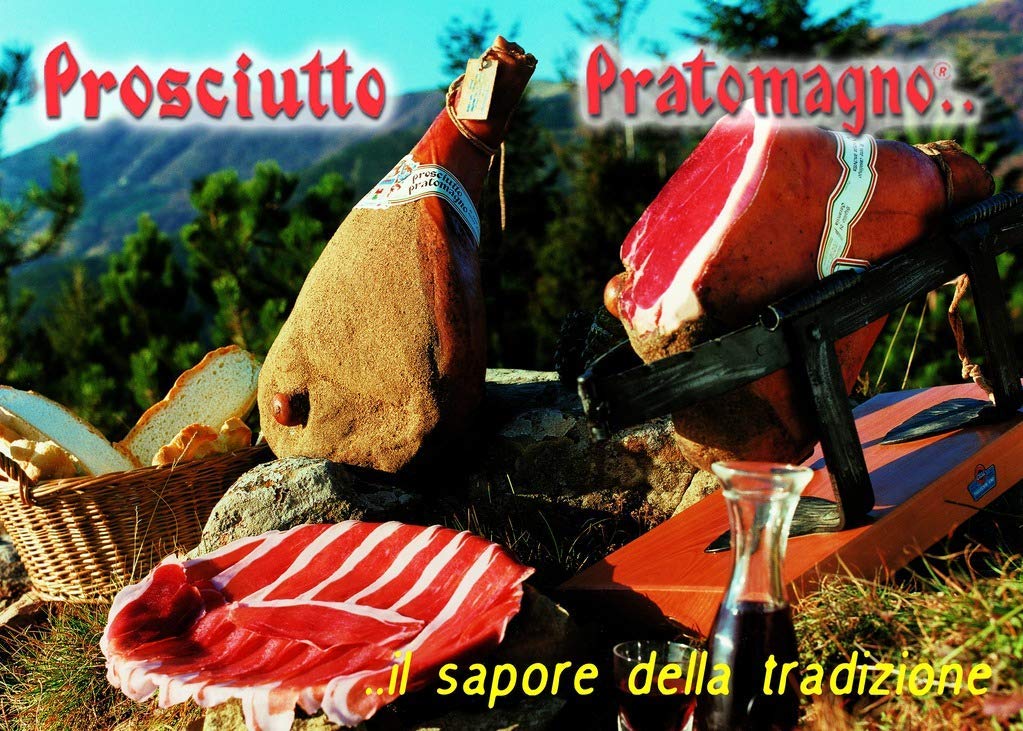 PROSCIUTTO PRATOMAGNO EXTRA Kg. 7,4 - Prosciutto Crudo, Stagionato 12 mesi, 100% Italiano, con Osso