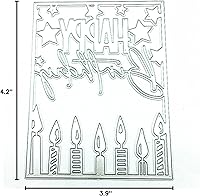 Vista 9 de Troqueles para álbumes de recortes, troqueles de corte de metal de cumpleaños para hacer tarjetas, plantilla de papel para manualidades, plantillas