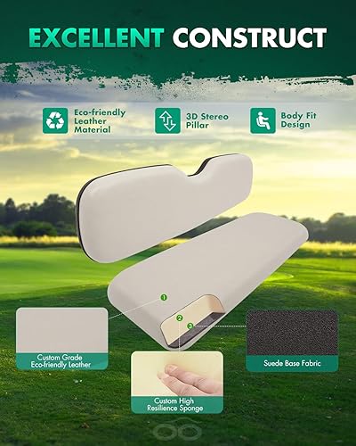 Miniatura 6 de SCITOO Cojines traseros de repuesto para asiento trasero de carrito de golf, asiento trasero para EZGO TXT RXV ST para ST Sport para modelos Valor