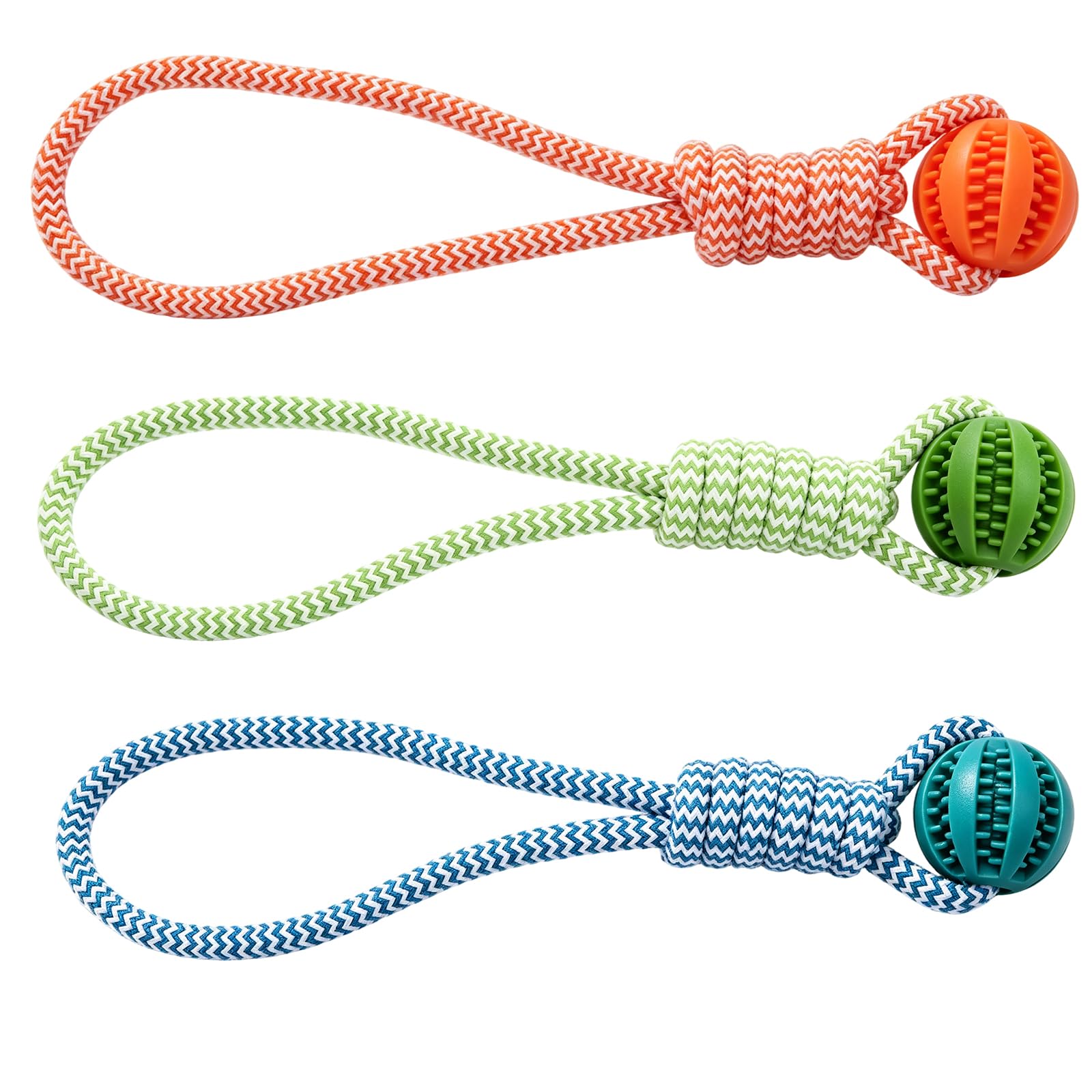 Dog Balls, Indestructible Dog Toys, Chuckit Balls for Dogs, Tough Dog Toys, Dog Frisbee, Kong Balls for Dogs, Flirt Pole Dogs, 3 Pack Green Blue Red Colours