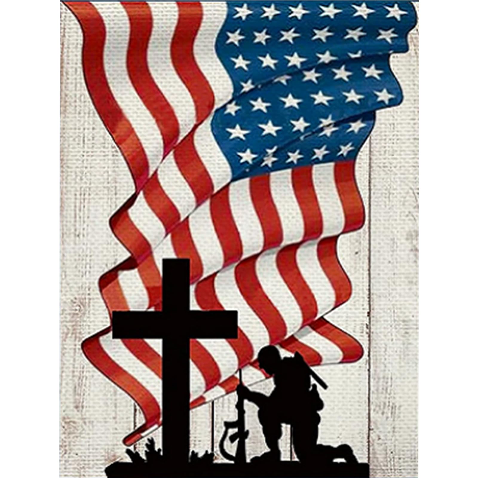 Soldiers and Flags DIY Paint By Numbers Kit on Canvas 11.81x15.75inch Without Frame Paint by Numbers Kits Drawing Paintwork Canvas Oil Painting Number Painting for Beginners Adults Gift