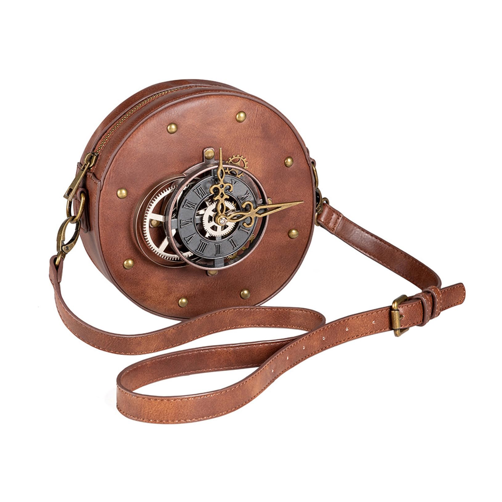 Healeved Bolso de Hombro para Mujer Estilo Punk Retro de Pu, Bolso Vintage Conveniente y Versátil Adecuado para Uso Diario y Ocasiones Casuales