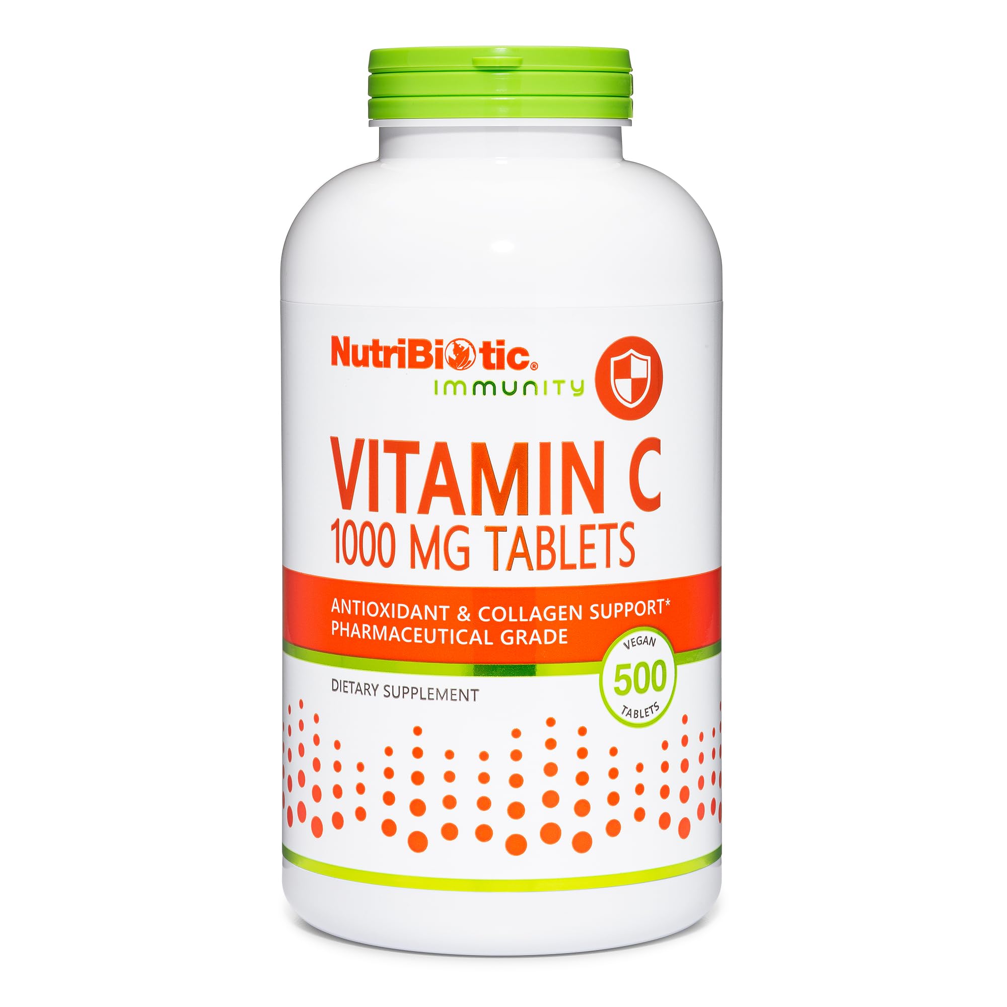 NutriBiotic - Vitamin C 1000 Mg Tablets, 500 Count | Essential Immune, Antioxidant & Collagen Support Supplement | Pharmaceutical Grade L-Ascorbic Acid | Vegan,