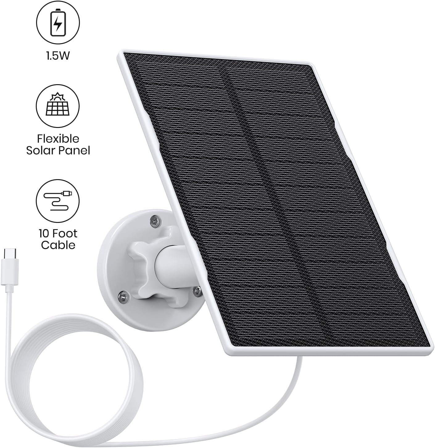 AOSU Replacement Accessories, 1.5W Solar Panel, Works for SolarCam Pro (C7P) System, WirelessCam Pro (C6P) System. Not Suitable for Other Models