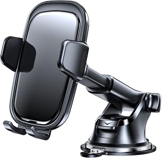 Phone-Mount, Dashboard/Windshield/Window Universal Suction Cup Cell Phone/iPhone Holder with Sticky Pad for Car/Truck, Mobile Phone Telescopic Arm Mount Handsfree Stand