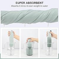 Vista 4 de Toalla de microfibra Rainleaf perfecta para viajes y gimnasio y camping. Secado rápido - Super absorbente - Ultra compacta - Liviana. Adecuada