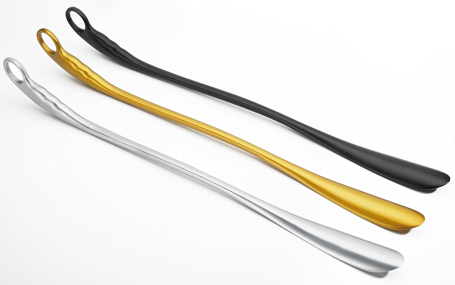 Shoe Horn for Seniors Elderly, 21/24/26" Metal Heavy Duty Shoehorn Boot Stick Durable Solid Long Handle Shoe Spoon
