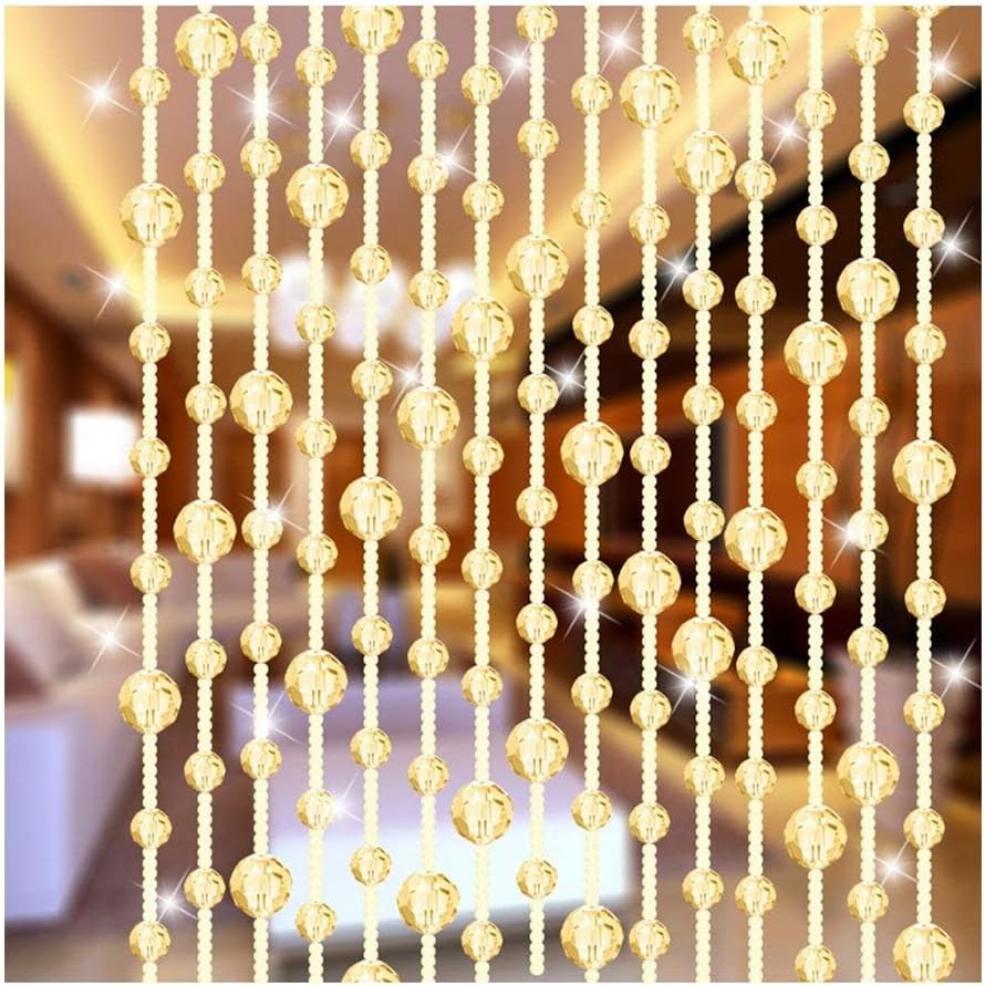 OKUOKA Curtains Bead Curtain Crystal Glass Diamond Face Living Room Cut Off Bedroom Entrance 20 Sizes Can Be Customized (Color : C, Size : 70x80cm-20 Roots)