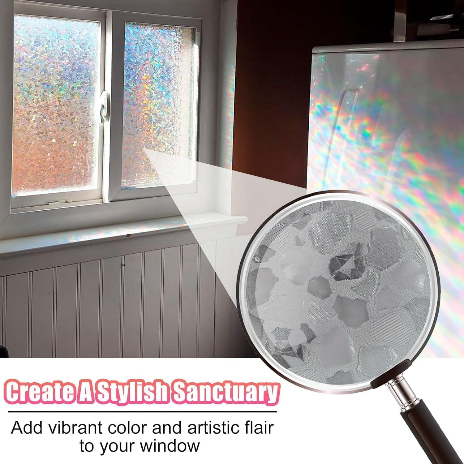 Window Privacy Film, Pebble Decorative Static Cling Glass Sticker No Glue Removable Window Tint with Installation Tools, Anti-UV Front Door Glass Covering for Home, 35.4" x 78.7"